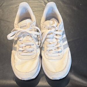 adidas White Low-Top Retro Running Sneakers